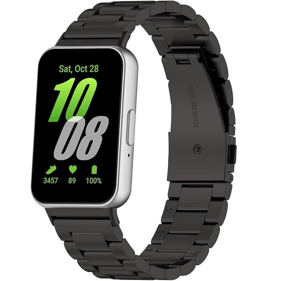 Bransoleta Stalowa do Samsung Galaxy Fit 3, Czarna