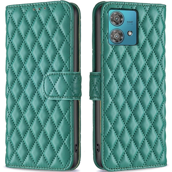 Etui z klapką do Motorola Edge 40 Neo, Wallet, BINFEN COLOR, zielone