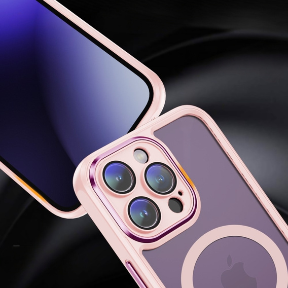 Etui do iPhone 15 Pro, ERBORD Impact Guard, do MagSafe, różowe