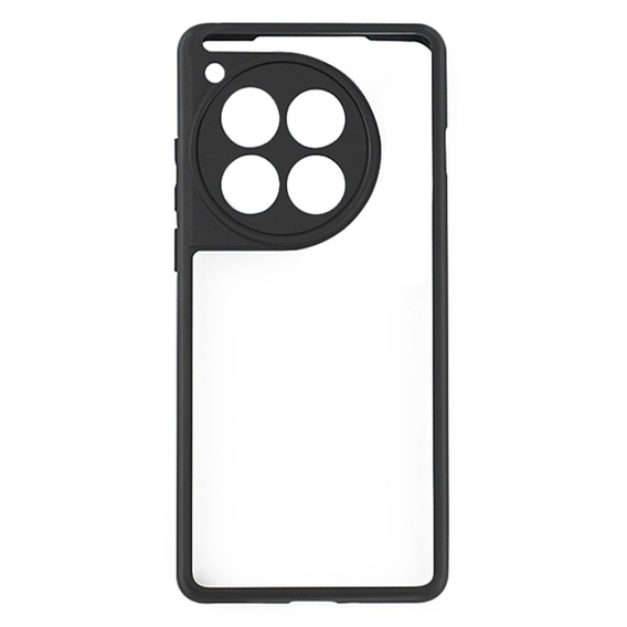 Etui do OnePlus 12 5G, Fusion Hybrid, z ochroną aparatu, przezroczyste / czarne