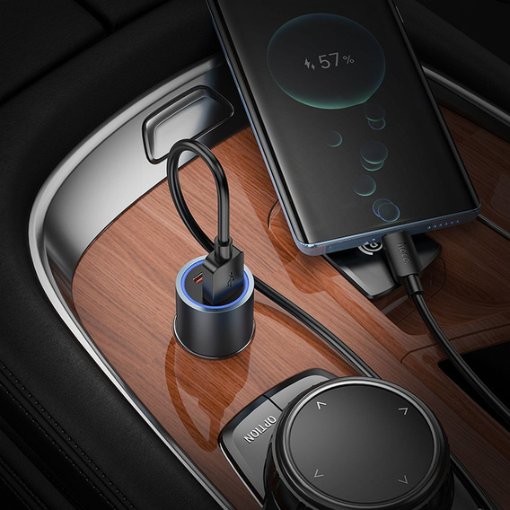 Ładowarka samochodowa Hoco Z60 z dwoma portami i szybkim ładowaniem 48 W