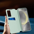 Etui z klapką do Samsung Galaxy S23, Smart View Wallet, zielone