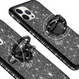 Etui do iPhone 13 Pro, Bling brokat, Czarne