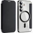 Etui z klapką do Samsung Galaxy S24+ Plus, RFID Wallet MagSafe z ochroną aparatu, czarne