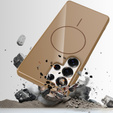 Etui do Samsung Galaxy S25 Ultra, magnetyczne z paskiem – złote