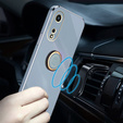 Etui do Oppo A78 5G, Electro Ring, niebieskie