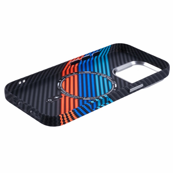 Etui do iPhone 16 Pro, Carbon Fiber MagSafe, granatowe