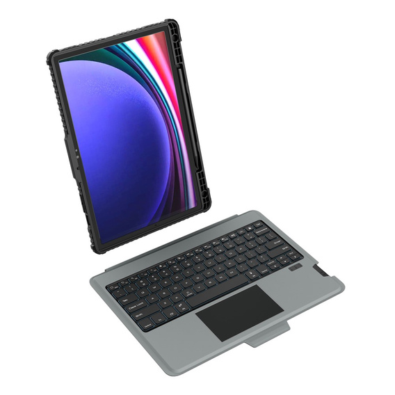 Etui z klawiaturą do Galaxy Tab S9+, NILLKIN Bumper Pen Slot, czarne