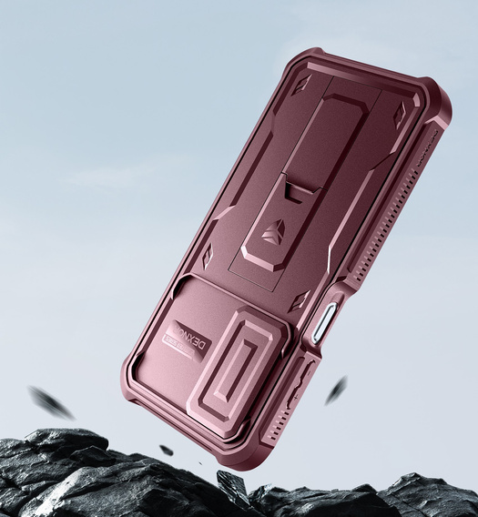 Etui pancerne do Samsung Galaxy A16 / A16 5G, Dexnor Full Body (Two Frames), czerwone