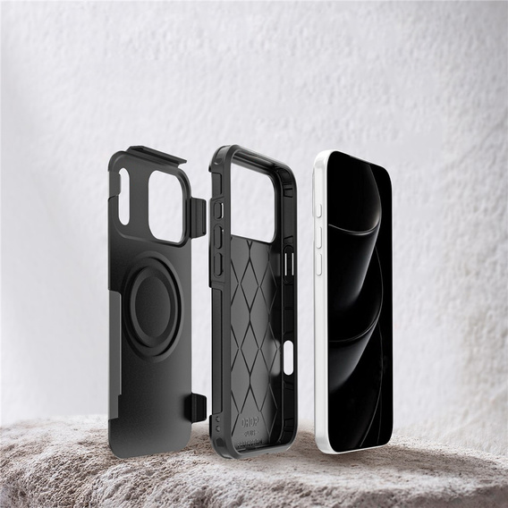 Etui MagForce do iPhone 17 Pro Max, do MagSafe, pancerne, czarne