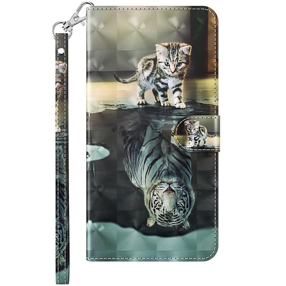 Etui z klapką do Oppo A17, Wallet, Cat & Tiger