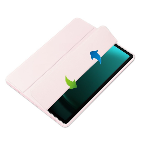 Etui do Samsung Galaxy Tab S9 FE+ Plus, Smartcase Hybrid, z miejscem na rysik, różowe