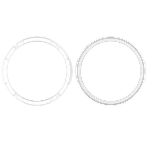 Etui z nakładką bezel ring do Samsung Galaxy Watch 6 Classic 47mm, Białe