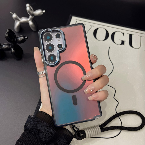 Etui do Samsung Galaxy S25 Ultra – z MagSafe, laserowe, z paskiem – czarne/kolorowe