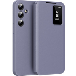 Etui z klapką do Samsung Galaxy S24+ Plus, Smart View Wallet, fioletowe