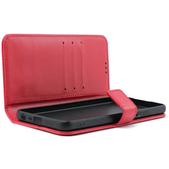 Etui z klapką do Oppo A38 4G / Oppo A18 4G, Crazy Horse Wallet, czerwone