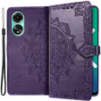 Etui z klapką do Oppo A98 5G, Mandala, fioletowe