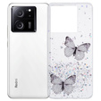 Etui do Xiaomi 13T / 13T Pro / Redmi K60 Ultra, Glitter Butterfly, białe