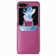 Etui do Samsung Galaxy Z Flip7 FE / Z Flip6, Card Slot Ring Case, fioletowe