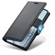 Etui do Realme 14 Pro+ 5G, ERBORD Glossy Litchi, portfel z klapką, czarne