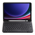 Etui z klawiaturą do Samsung Galaxy Tab S9, Leather Pen Slot, czarne