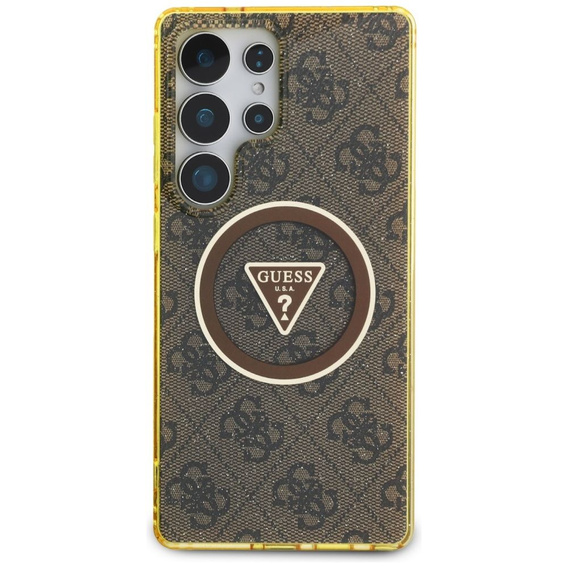Etui GUESS Magnetic IML Metal Glitter 4G Circle Triangle do Samsung Galaxy S25 Ultra