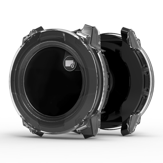 Etui do Garmin Instinct 3 Solar / Instinct 3 AMOLED 45mm z wbudowanym szkłem hartowanym – czarne