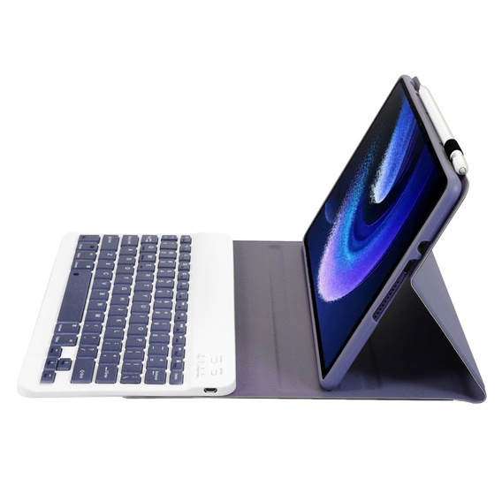 Etui z klawiaturą bluetooth do Xiaomi Pad 6/6 Pro, Fioletowe