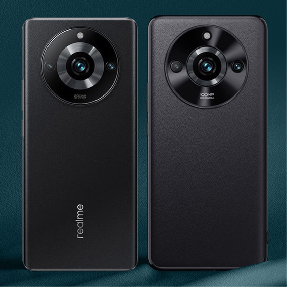 Etui skórzane do Realme 11 Pro 5G / Pro+ 5G, Obudowa leather hybrid Case, Czarne