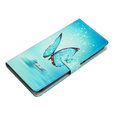 Etui z klapką do Xiaomi Redmi Note 12S, Wallet, Butterfly niebieski