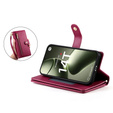 Etui z klapką do Xiaomi 14T, Wallet Zipper Pocket, czerwone