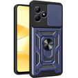 Etui pancerne do Realme C51, CamShield Slide, niebieskie