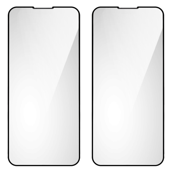 2x Szkło Hartowane do iPhone 14, ERBORD 3D pełne, szybka na cały ekran