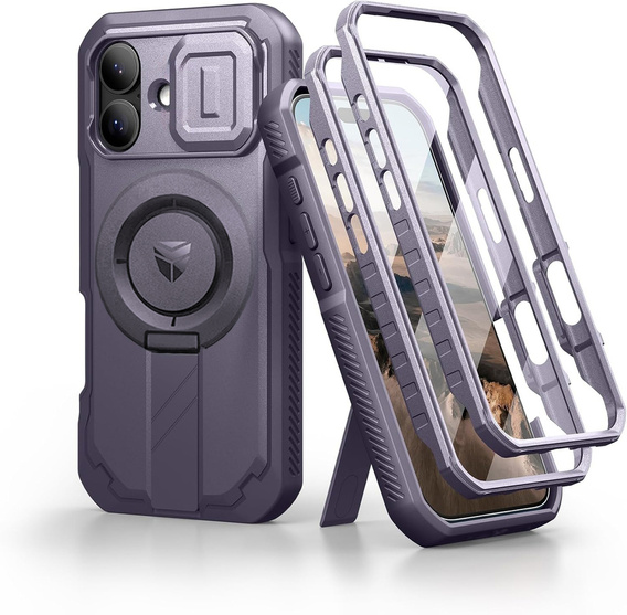 Etui Dexnor pancerne z podstawką i przesłoną aparatu, do MagSafe do iPhone 17