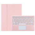 Eleganckie etui z klawiaturą i touchpadem do Lenovo Idea Tab Pro – różowe