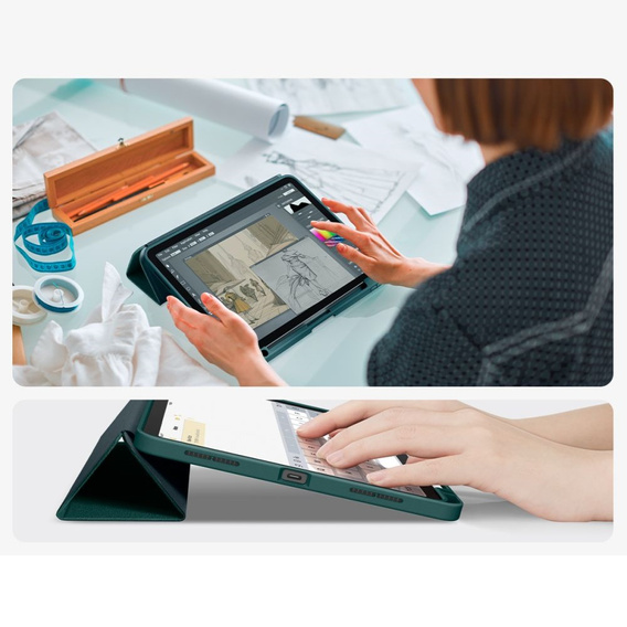 Etui SPIGEN do iPad Air 11" 2025/2024 (7/6 gen.) / Air 10.9" 2022/2020 (5/4 gen.), Urban Fit, Midnight Green