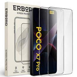 2x Szkło Hartowane ERBORD 9H Hard Glass do Xiaomi Poco X7 Pro – codzienna ochrona w eleganckim wydaniu