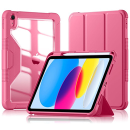 Etui do iPad 11" 2025 A16 (11 gen.) / iPad 10.9" 2022 (10 gen.) z klapką i podstawką, różowe