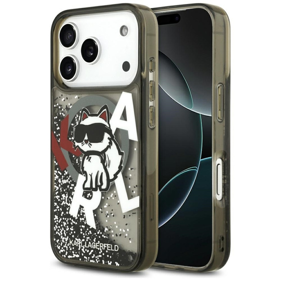 Etui Karl Lagerfeld Liquid Glitter Choupette MagSafe do iPhone 17 Pro Max
