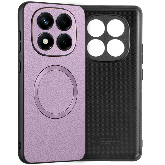 Etui do Xiaomi Redmi Note 14 Pro 5G, Leather Hybrid MagSafe, fioletowe