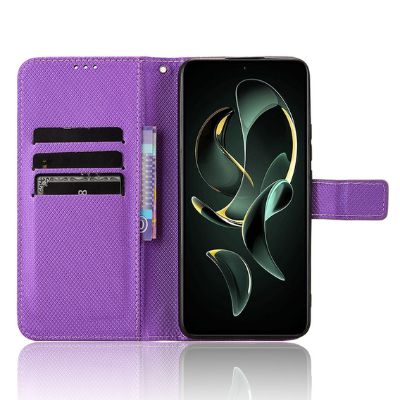 Etui z klapką do Xiaomi 13T / 13T Pro / Redmi K60 Ultra, Smart Magnet, fioletowe