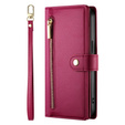 Etui z klapką do Xiaomi Redmi Note 14 Pro 5G / Poco X7 5G, Wallet Zipper Pocket, czerwone