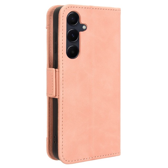 Etui z klapką do Samsung Galaxy A35 5G, Card Slot, różowe