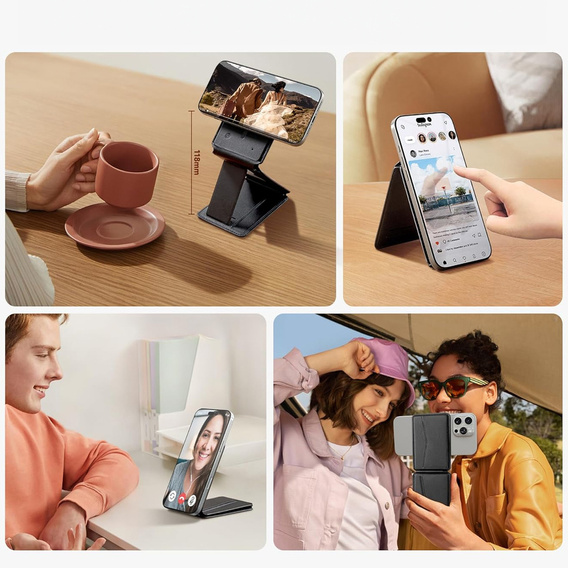 Magnetyczny portfel z podstawką i funkcją NFC SURITCH do iPhone 16 Pro