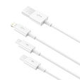Baseus kabel 3w1 Superior 1,5 m USB-Lightning-USB-C-Micro USB - Biały