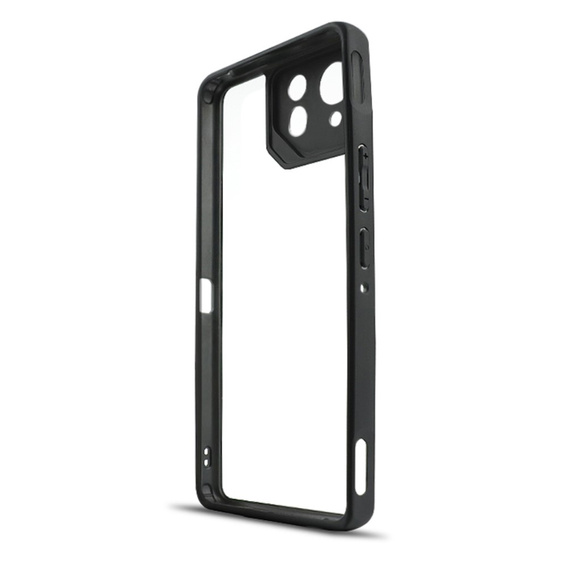 Etui do ASUS ROG Phone 8 Pro, Fusion Hybrid, z ochroną aparatu, przezroczyste / czarne