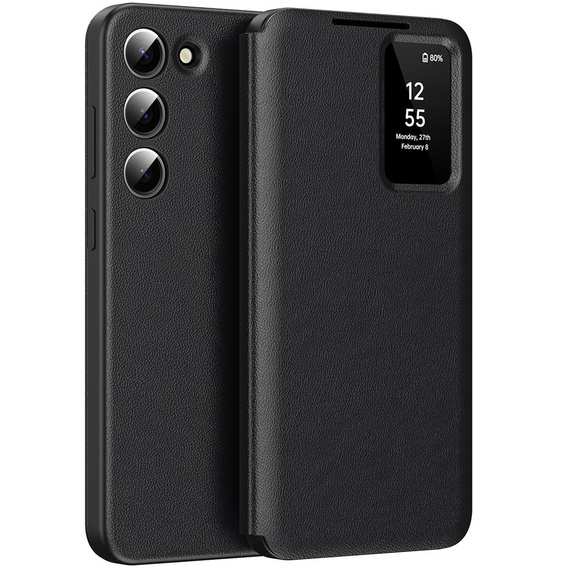 Etui z klapką do Samsung Galaxy S22, Smart View Wallet, czarne