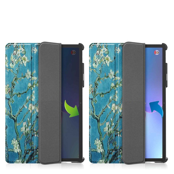 Etui do Lenovo Tab P11 Pro Gen 2 TB132FU TB132XU 11.2", Trójdzielne z miejscem na rysik, Kwiaty 
