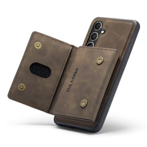 Etui do Samsung Galaxy A56 5G, DG.MING 2in1, kawowe