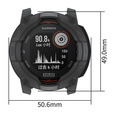 Osłona ochronna z TPU do Garmin Instinct 3 Solar / Instinct 3 AMOLED 50 mm – Czarna